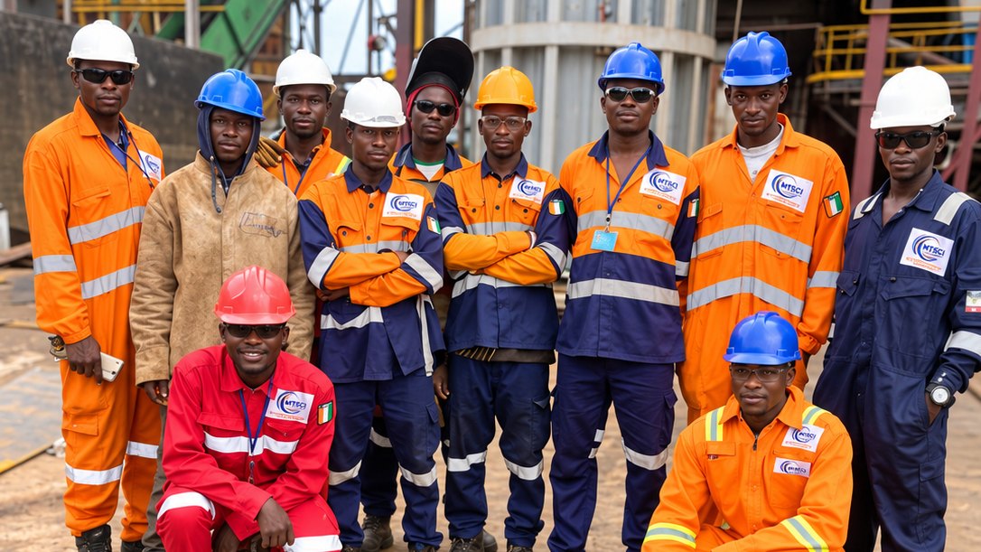 Équipe MTSCI Industrie réunie sur un site industriel